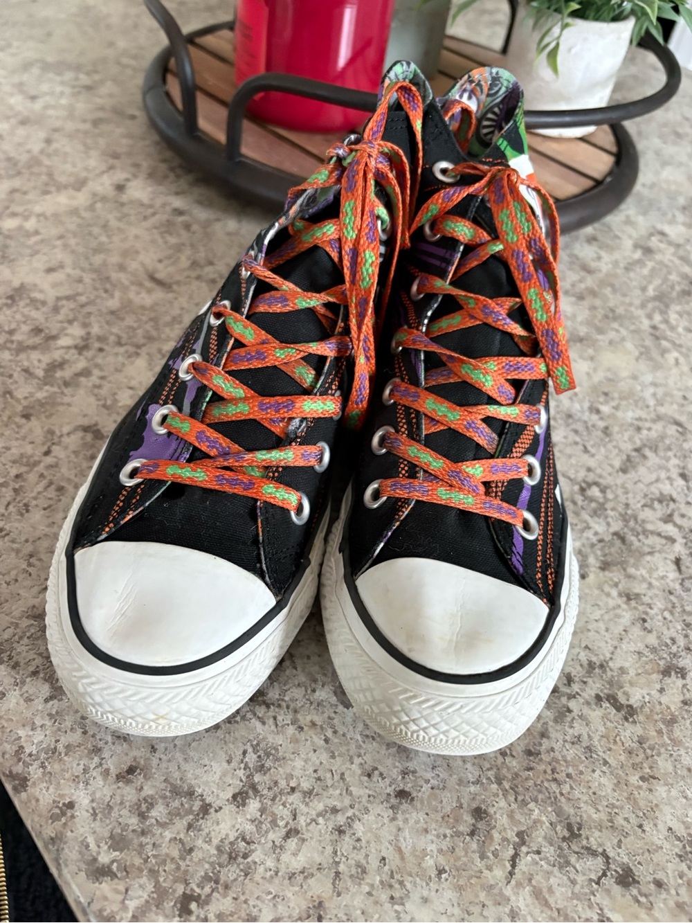 The Joker Graphic High-Top Sneakers - Black, Purple, Orange, Green - Picture 4 of 16
